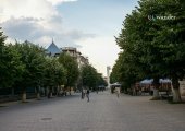 Pedestrian street in Korça